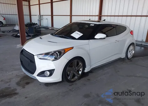 2013 Hyundai Veloster Turbo W/Black z USA, uszkodzony, nr VIN KMHTC6AE5DU154053